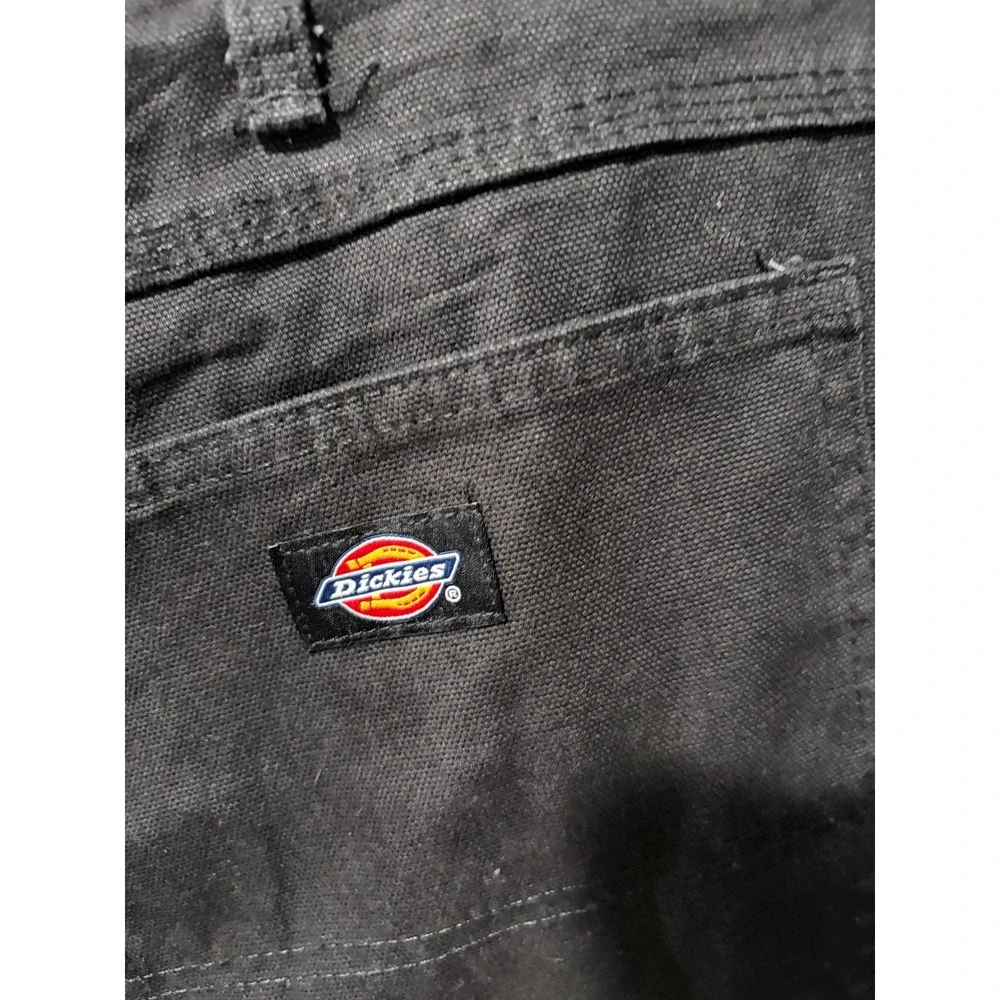 Dickies Mens DU336RBK Relaxed Fit Duck Carpenter Pants Black 38x32 Utility Work
